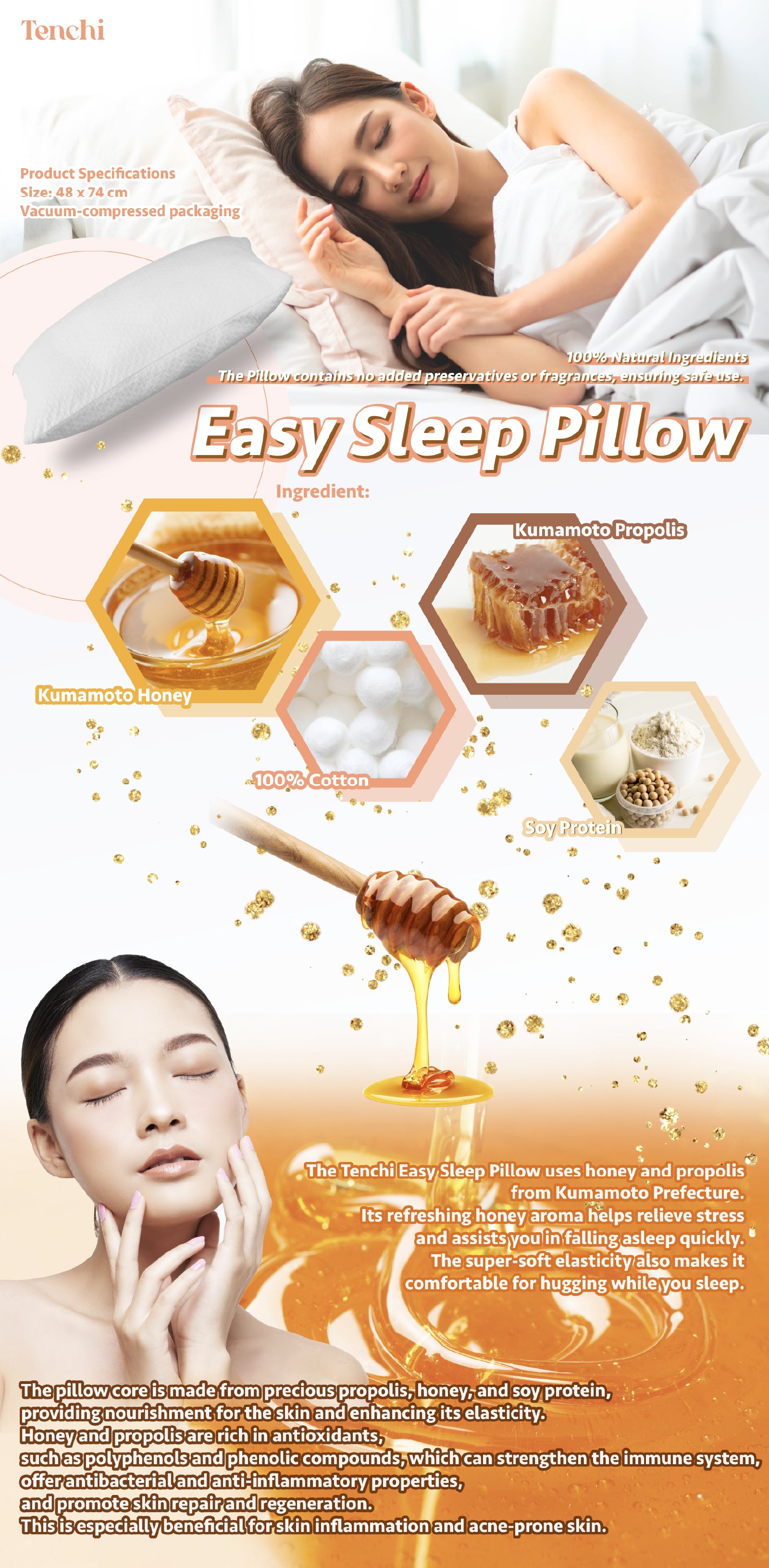Propolis soy protein pillow ingredients
